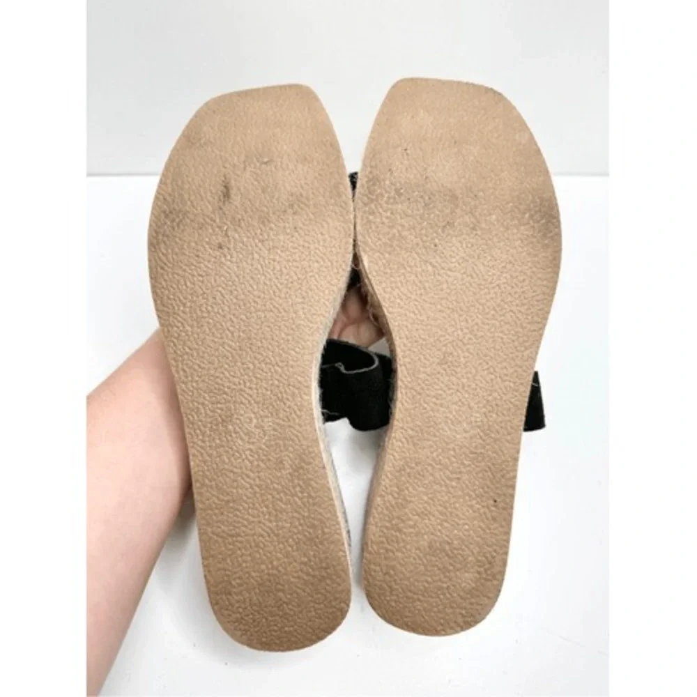 Treasure‎ & Bond Sandals Fatima Black Suede Espadrille Platform Wedges 8.5M